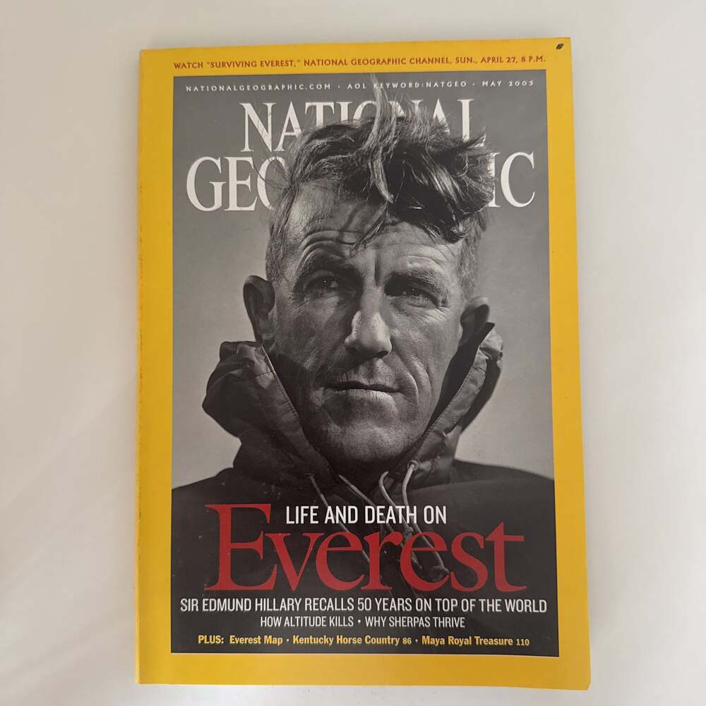 Vintage May 2003 National Geographic Journal Magazine - Everest, Map included